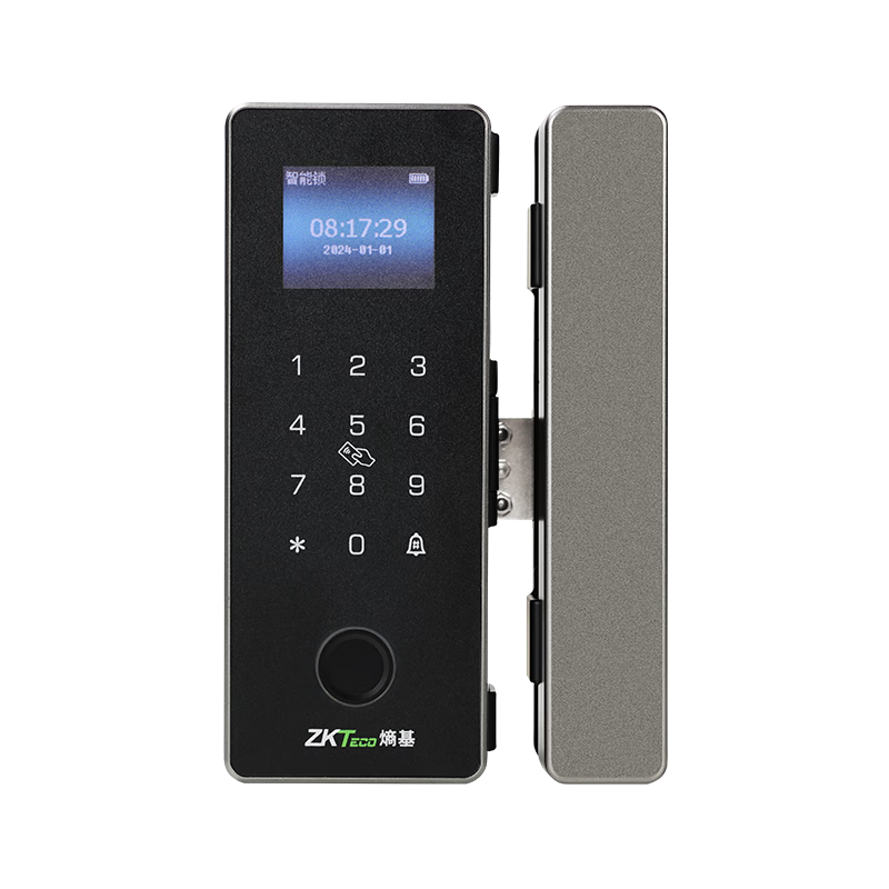 ZKTECO Technology GDL-F618 Glass Door Bluetooth Smart Fingerprint Lock Attendance Access Control System Glass Door Access Lock