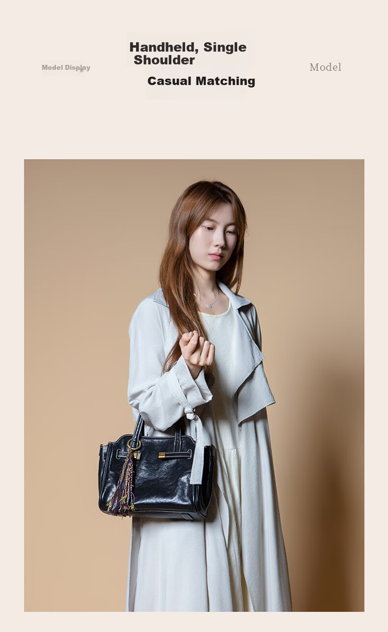 HERBAL HEAVEN Gina Style First Layer Vegetable Tanned Cowhide Shoulder Crossbody Bag Handheld Commuter Luxury Gift Evening Bag 11