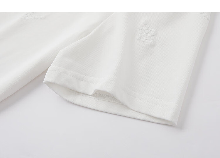 Demana [Sorona Breathable] Spring Elegant Round Neck Sequin Embroidered Short Sleeve Thick Petite Women's T-Shirt 17