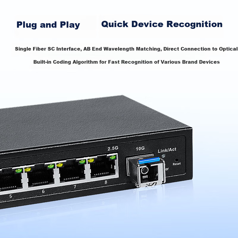 Xiliweishi SC Gigabit Single-Mode Single-Fiber Optical Module SFP10KM SC 1550 1310 Single-Fiber Bidirectional 1.25G Interface 10 Kilometers One Pair SR-SMG201SS 7