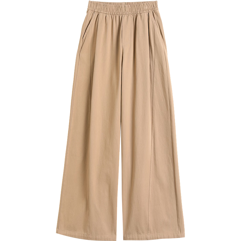 Demana [Cloud Comfort 100 Cotton] Spring Pear-Shaped Comfortable Elastic Waist Loose Fit Concealed Wide-Leg Casual Pants for Women Premium Quality