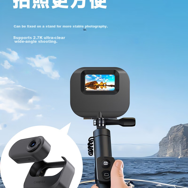 Black Cat Diary DM10 Thumb Camera Magnetic Cycling Recorder Sports Selfie HD Action Camera Electric Motorcycle Recorder Portable Pocket Vlog Camera 6