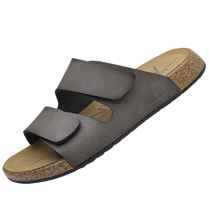 Aokang Summer Men's Casual Beach Sandals Gray Size 38