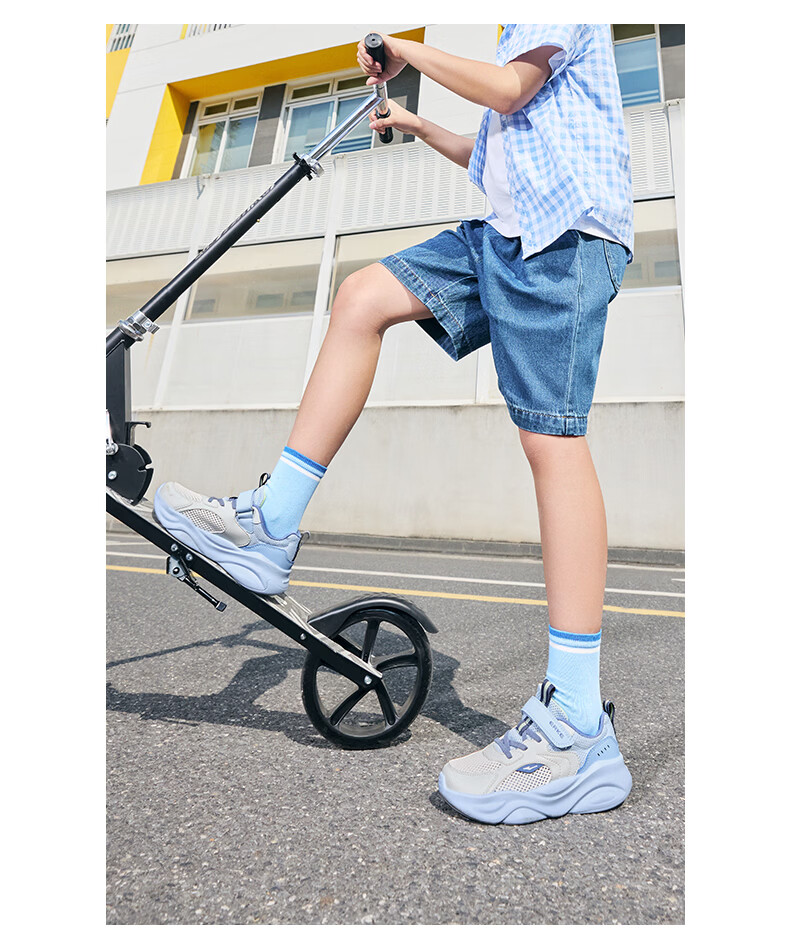 ERKE Kids Boys Girls Durable Casual Shoes Children's Breathable Mesh Sports Shoes Tranquil Purple/Galaxy Purple Size 29 20
