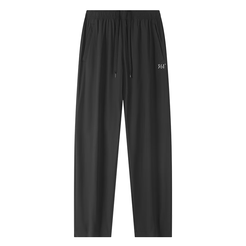361° Sports Pants, Spring And Summer Comfortable Versatile Couple Woven Trousers, Loose Casual Elastic Straight-Leg Sweatpants, Super Black, Size S