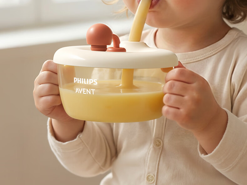 AVENT Philips Avent PPSU Baby Food Bowl Straw Bowl for Soup and Porridge Children's Rice Cereal Bowl Kids Lunch Box 8