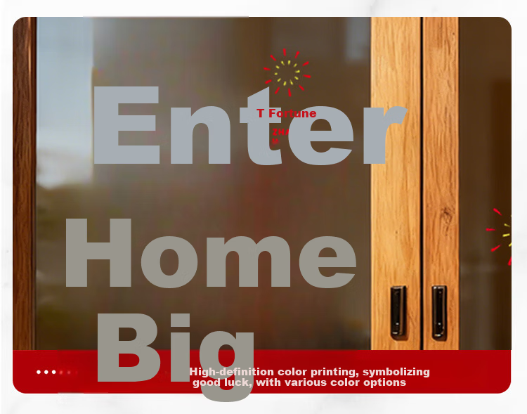 Kuyibao, New Style Static Cling Window Stickers for Housewarming, Business Opening Decoration, Glass Window Fortune Character Door Stickers, Decorative Adhesive Labels 5