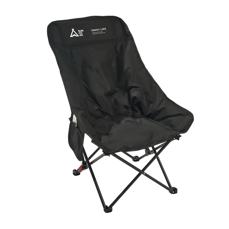 Suncojia Outdoor Folding Chair Portable Fishing Beach Recliner Padded Moon Chair Camping Chair Portable Thickened Nap Chair