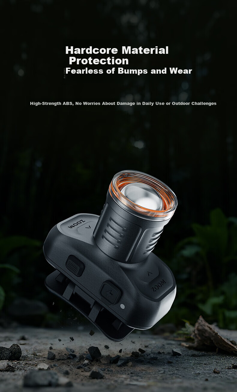 Deli Headlamp High Brightness Long Battery Life Night Fishing Mountaineering Sea Hunting Military Head-Worn 6-Level Adjustment 90-Degree Rotation 10