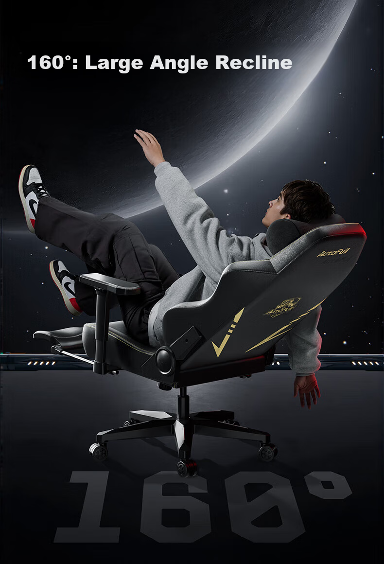 Aofeng C3Pro Black Gold Gaming Chair 1st Store Collaboration Ergonomic Gaming Chair Computer Chair Office Chair Ergonomic Chair 16