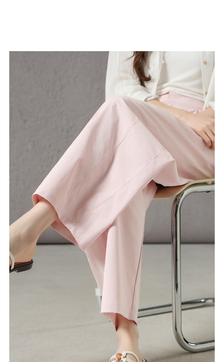 Demana UPF50+ Sun Protection Curved Blade Pants Spring Simple Pleated Loose Slim Casual Pants for Women Premium Feel 14