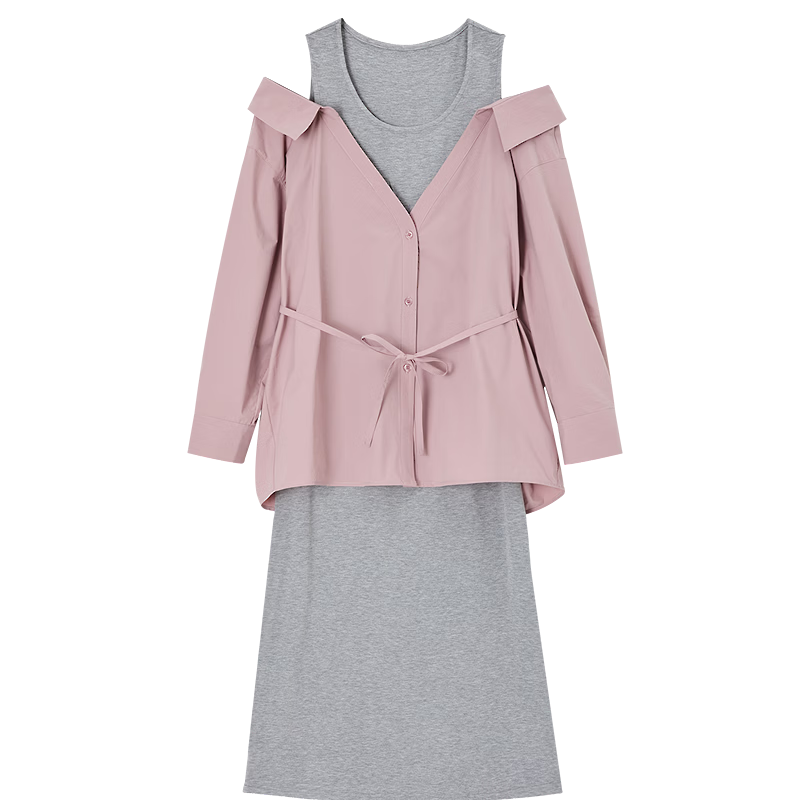 Demana UPF50+ UV Protection Spring Elegant Two-Piece Style Waist-Slimming Women's Dress