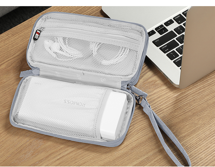 BUBM Power Bank Protective Case, Suitable for Mobile Phone Storage Pouch, Handheld Portable Phone Bag, Double-Layer Black 12