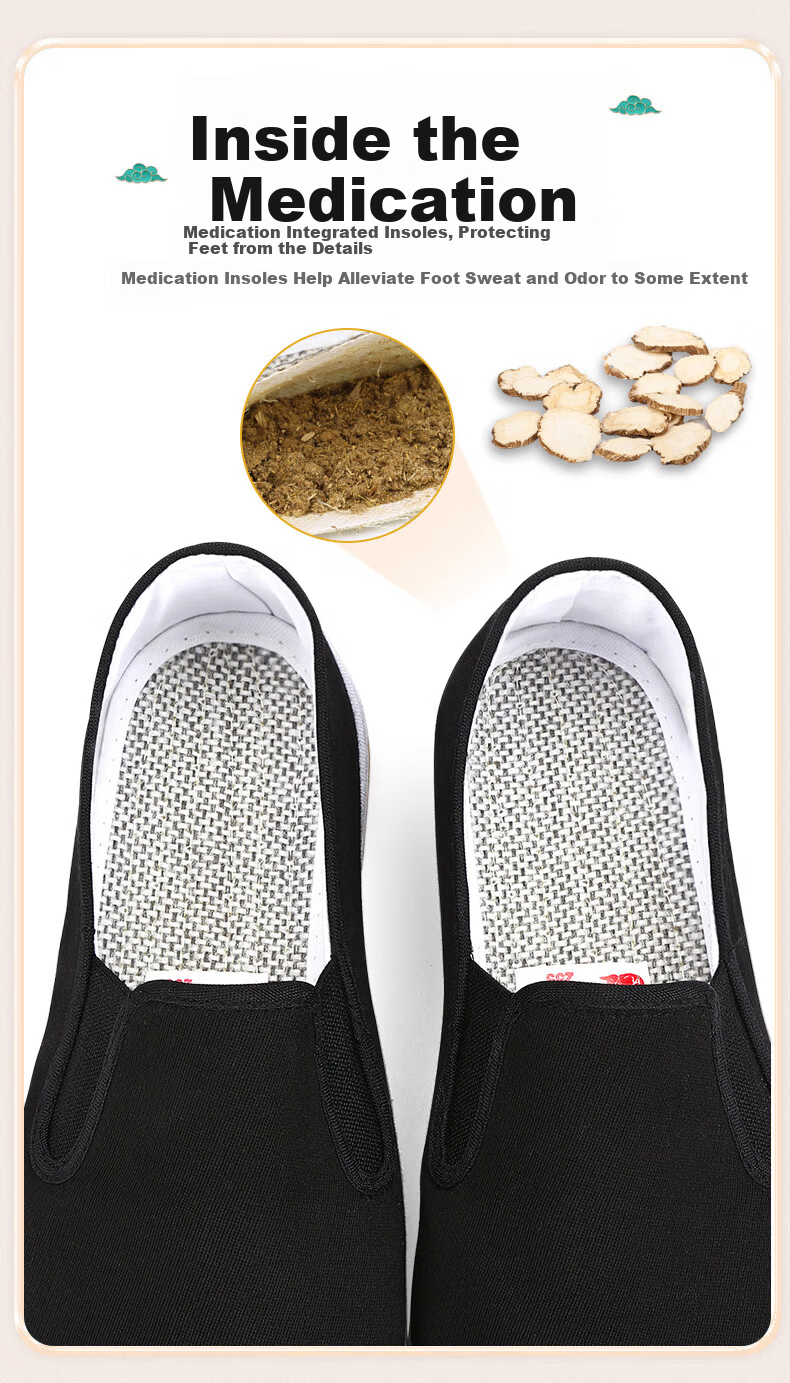 BUSHEYUAN Traditional Handmade Multi-layer Sole Elderly Shoes Men's Middle-aged and Elderly Dad Shoes YW03JP Beef Tendon Sole Size 39 8