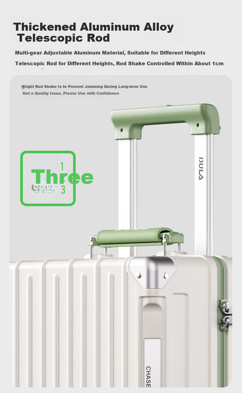 DULA High-Style Multifunctional Luggage with Cup Holder USB Trolley Case Travel Suitcase Gradient Color 26-inch 10