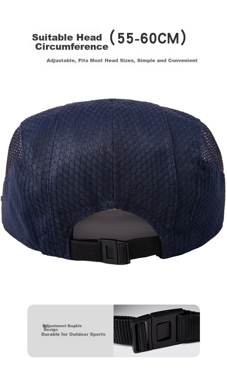 Denssyne Quick-Dry Men's Summer Beret Breathable Mesh Thin Sun Protection Casual Versatile Fishing Outdoor Cap 4