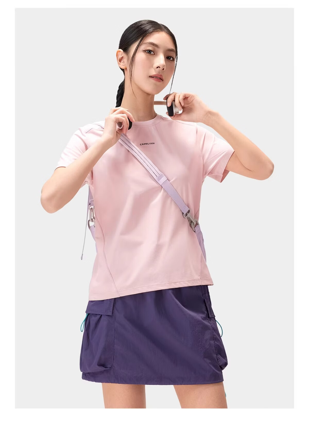 CAMEL Outdoor Quick-Dry T-Shirt Women Summer 26 Short Sleeve Original Yarn Cooling Breathable Hiking Mountaineering Sun Protection T-Shirt Men 1053 32