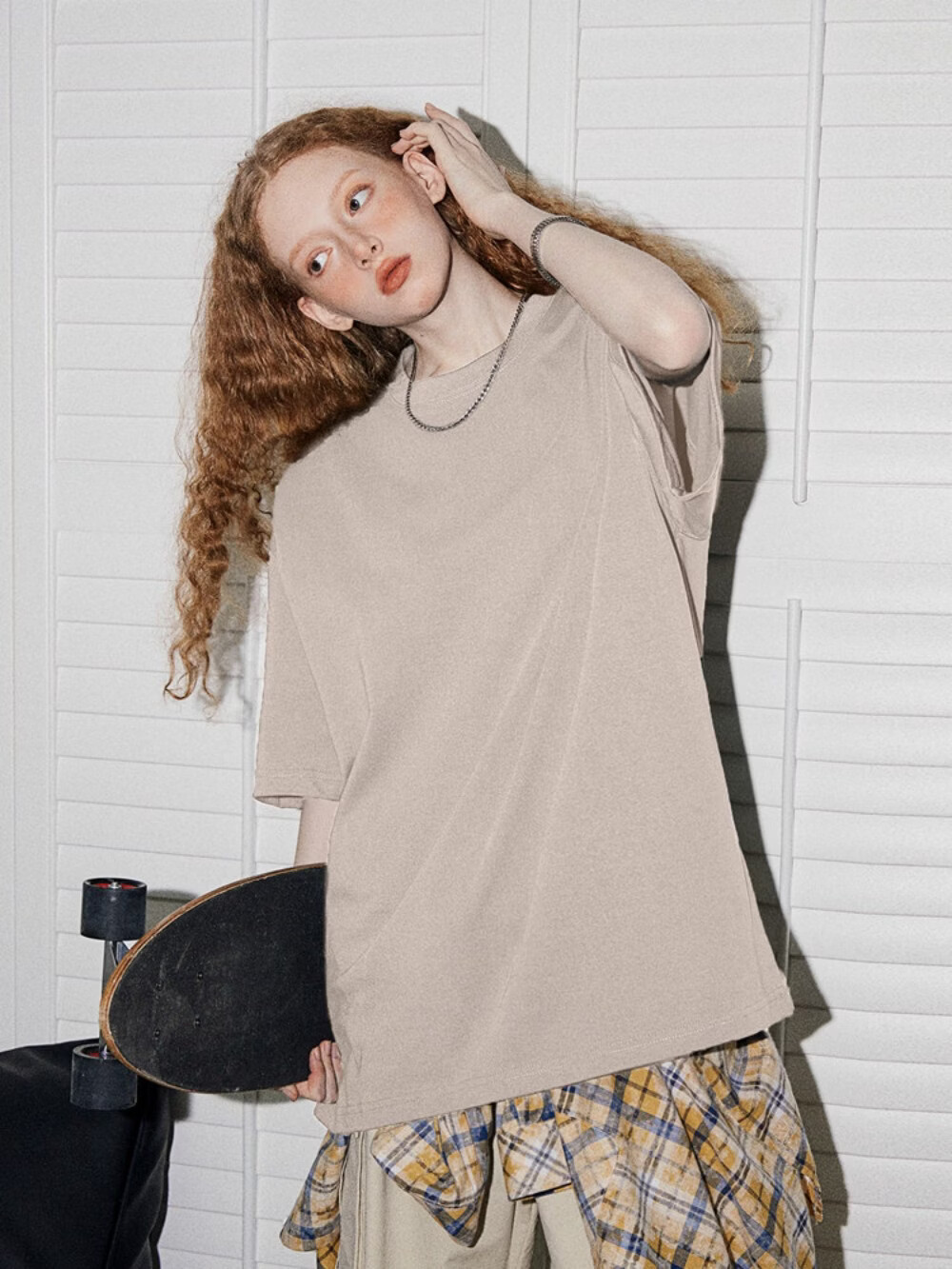ICH MODE 300G Heavyweight American Style Casual Short Sleeve T-Shirt Women Pure Cotton White Summer Crew Neck Half Sleeve Top White XL 43