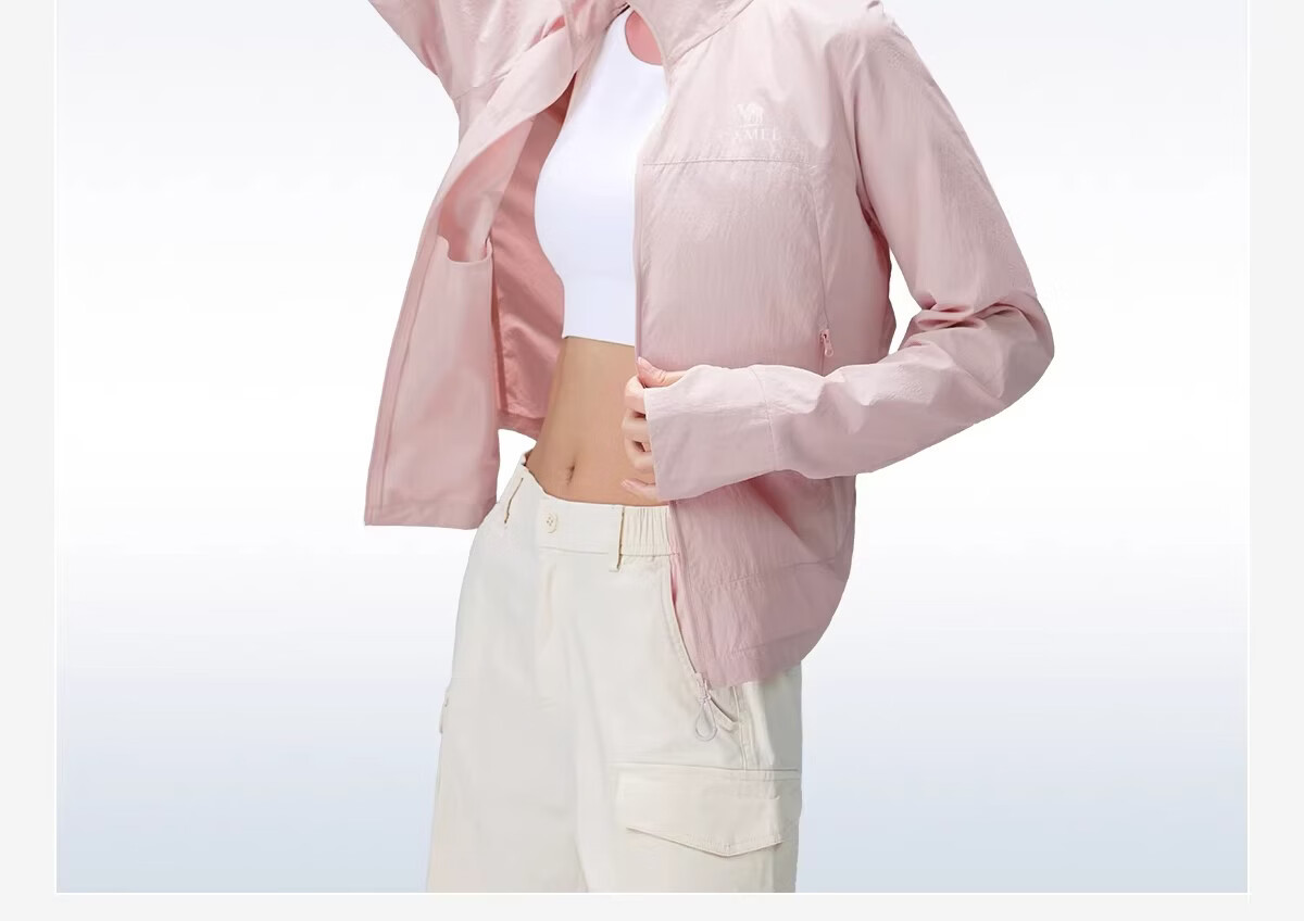CAMEL Outdoor Original Yarn Sun Protection Jacket Women 2026 Spring Summer New Cool Breathable Water-Repellent Coat Sun Protection Clothing Men G023 18