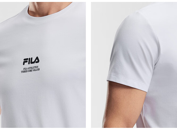 FILA Official Men's Knitted Short Sleeve Shirt 2026 Summer Fitness Sports Basic Moisture-Wicking Quick-Dry T-Shirt 55