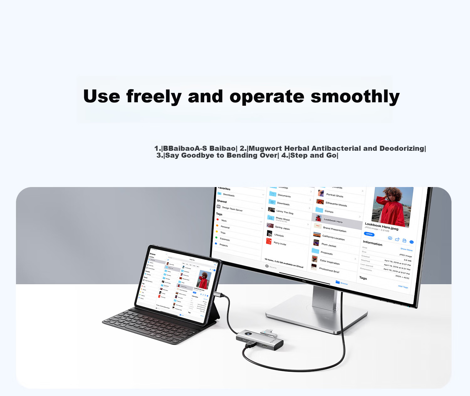 ORICO Docking Station Type-C to Dual HDMI Triple Display Adapter 4K USB Hub Compatible with Mac Huawei Laptop PW11-8PH 19