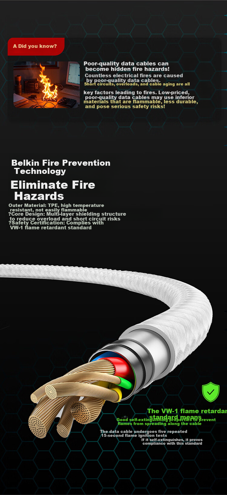 BELKIN Apple Data Cable PD Fast Charging USB-A to Type-C Charging Cable iPhone Charging Cable Apple Phone Charging iPad Fast Charging 2m White CAB021 11