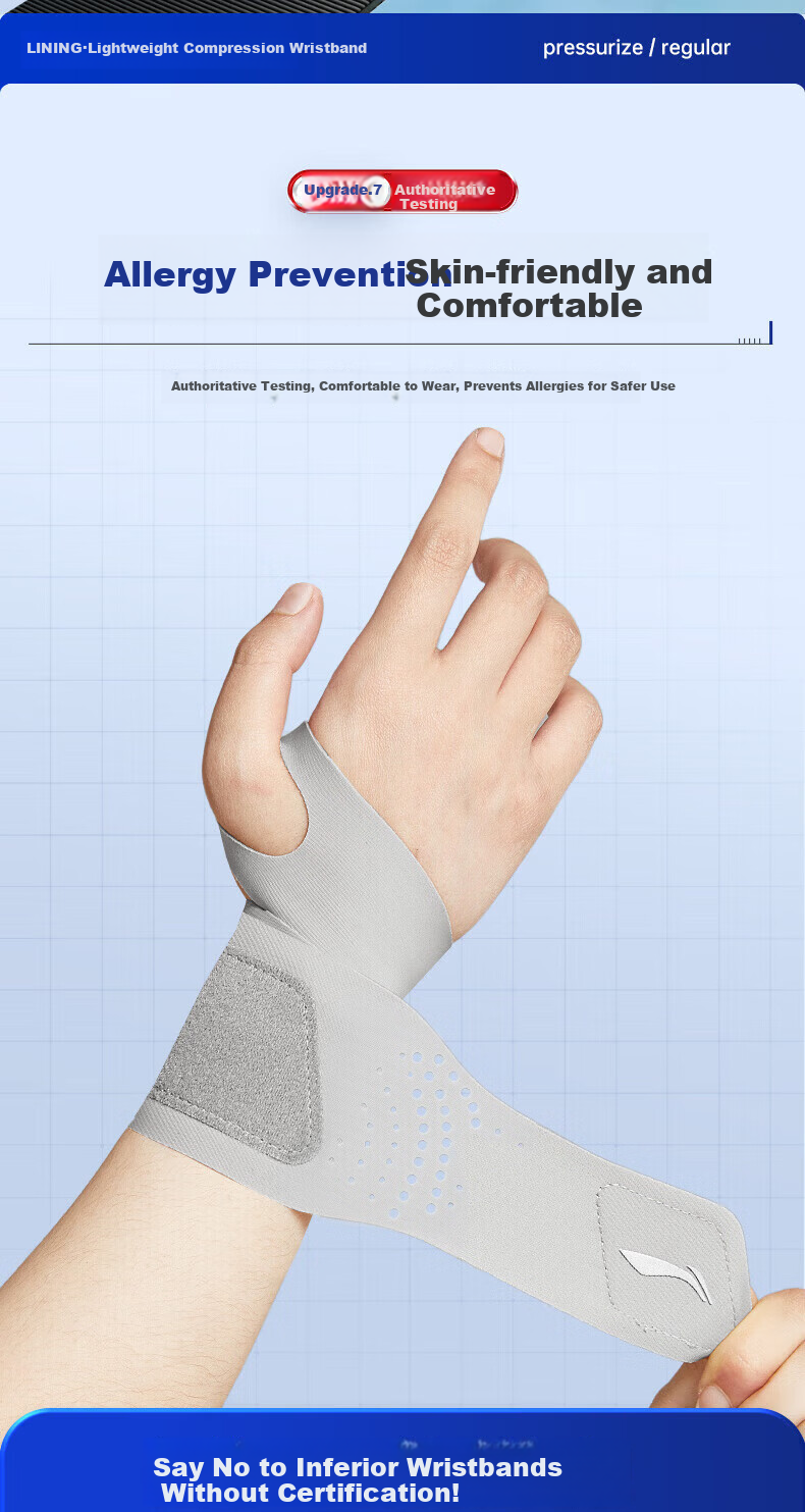 LI-NING Wrist Support TFCC Tendonitis Fitness Wrist Brace Sports Injury Stabilizer Badminton Bench Press Compression Sleeve 15