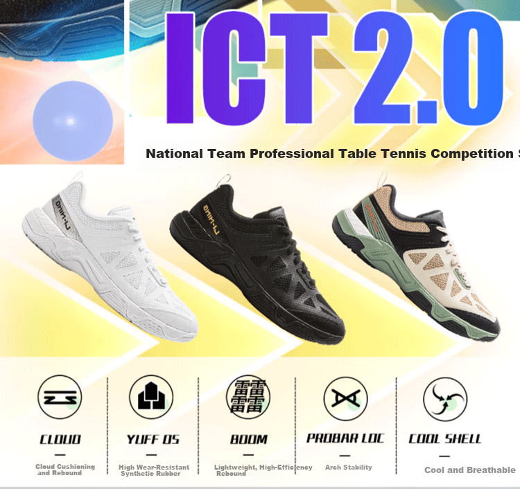 LI-NING Table Tennis Shoes Unisex Training Competition Breathable Shock Absorption Professional New Model 3