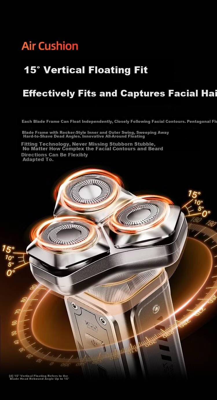 T-FLASH S10 Mini Cyclone Electric Shaver for Men 2026 New Travel Portable Three-Head Black Technology Razor Practical Birthday Gift for Husband Boyfriend 15