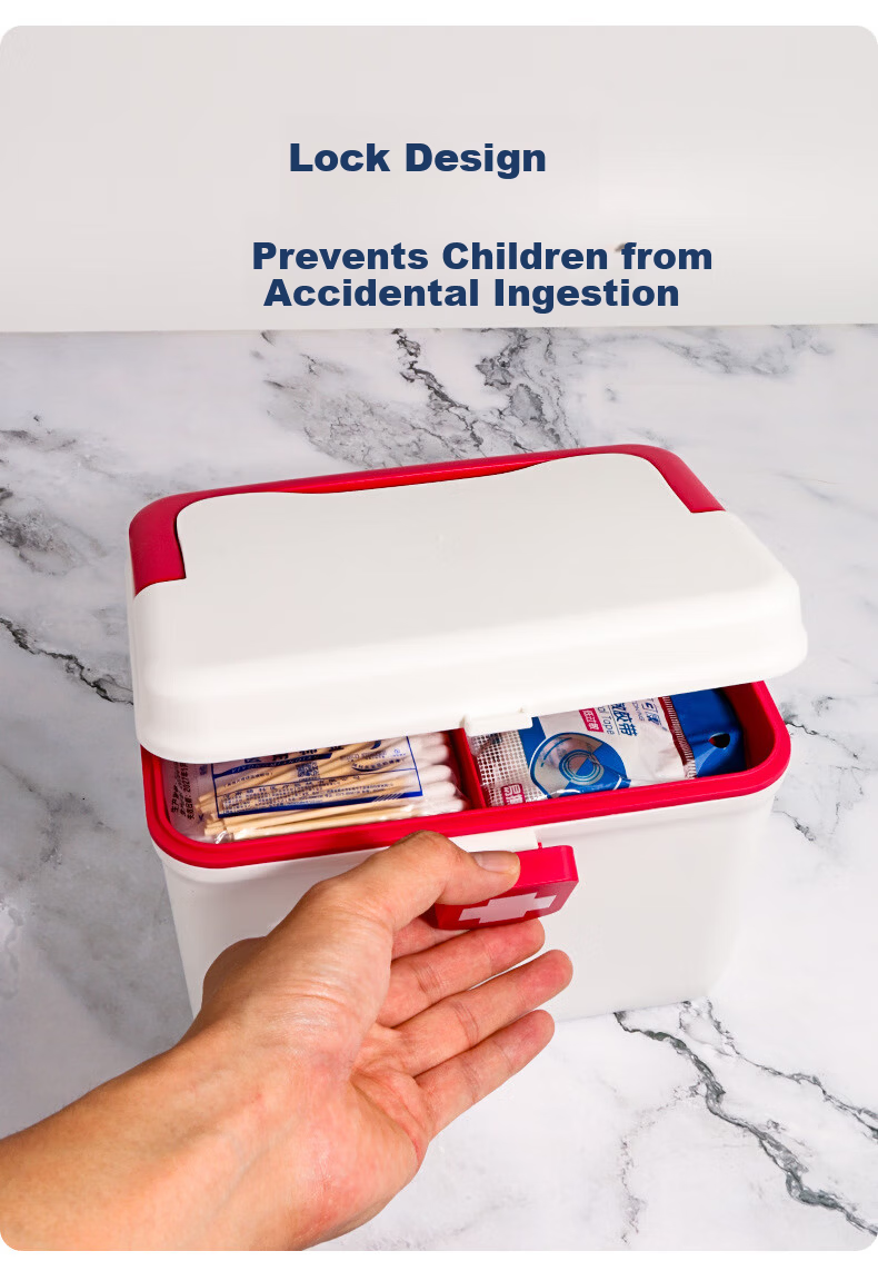 Mengtin Large Capacity Medicine Storage Box Family and Student Dormitory Use Household First Aid Kit Organizer Large Size 4