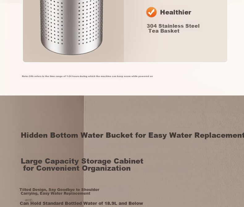 Joyoung Tea Bar Machine Fully Automatic Refill 316L Multi-Temperature Adjustable Electric Kettle JD Self-Operated Anti-Overflow Anti-Dry Boil Antibacterial Water Dispenser AH3226 18