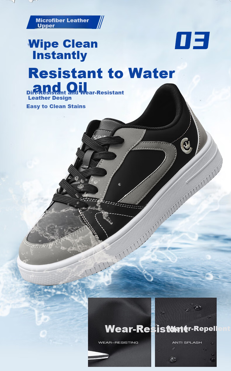 ChuWang Non-Slip Waterproof Oil-Resistant Kitchen Chef Shoes Casual Lightweight Work Sneakers Men's Thick Sole Comfortable C5017 Size 41 7