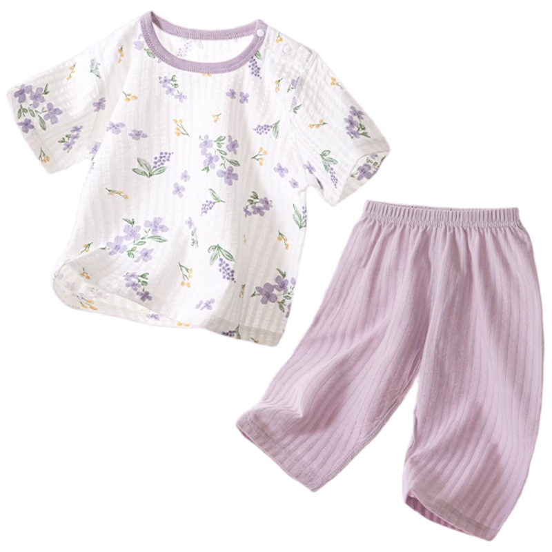 Tonglian Chuxin Baby Summer Set Infant Cotton Lightweight Nine-Sleeve Summer Clothes Boys and Girls Trendy Toddler Outfit