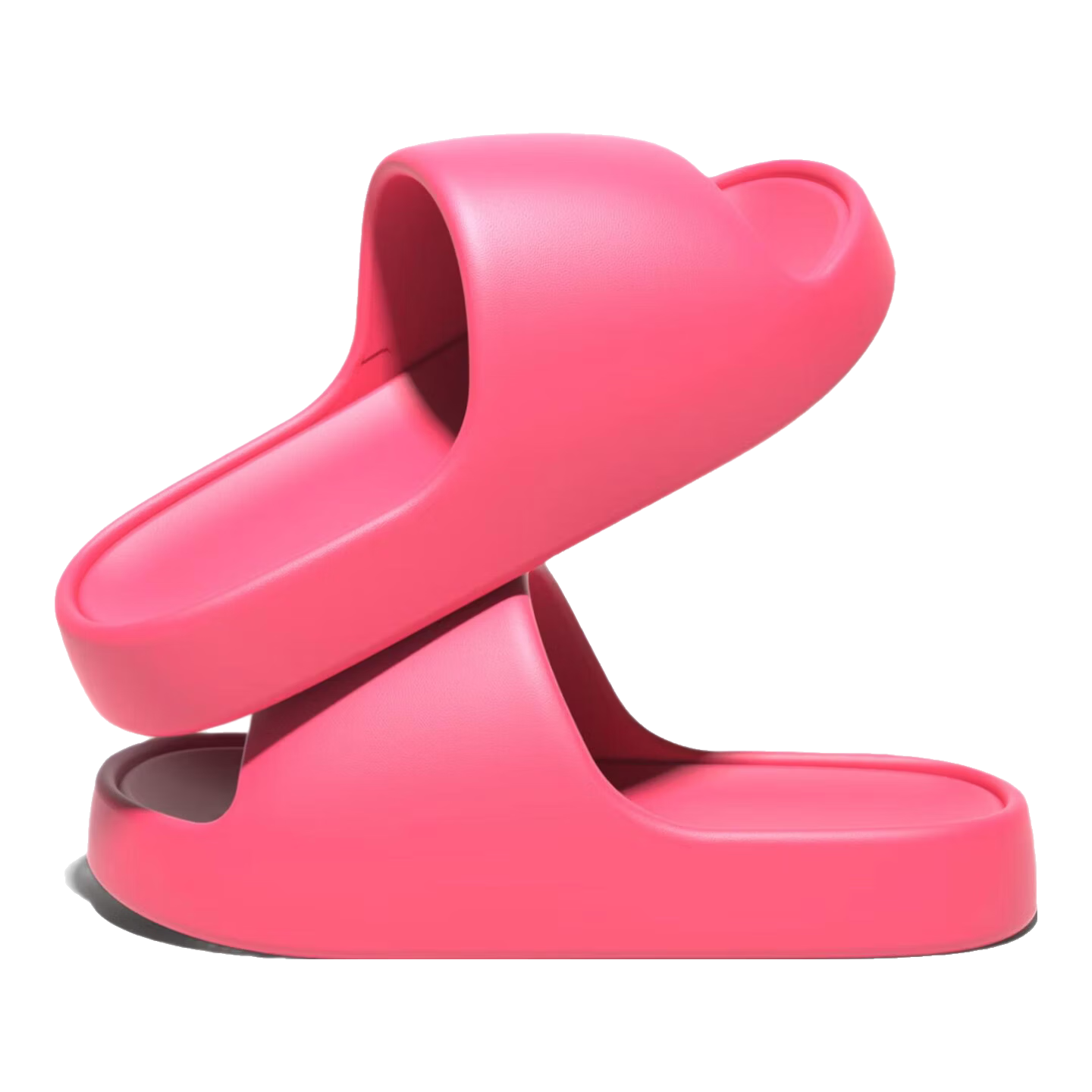 Qiumuxi Men's Fashion Non-Slip Thick-Soled Home Slippers, Women's Bathroom Sandals, Rose Red, Size 38-39