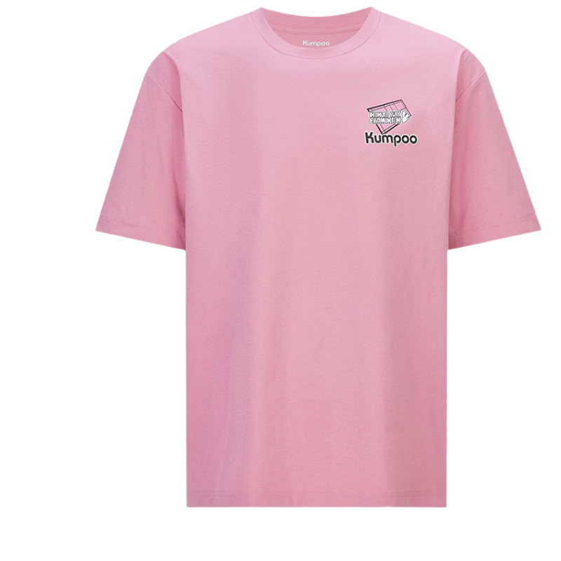 KUMPOO 26th Anniversary New Badminton Shirt Short Sleeve Multi-Color Loose Fit Unisex K261U-1718 White 2XL