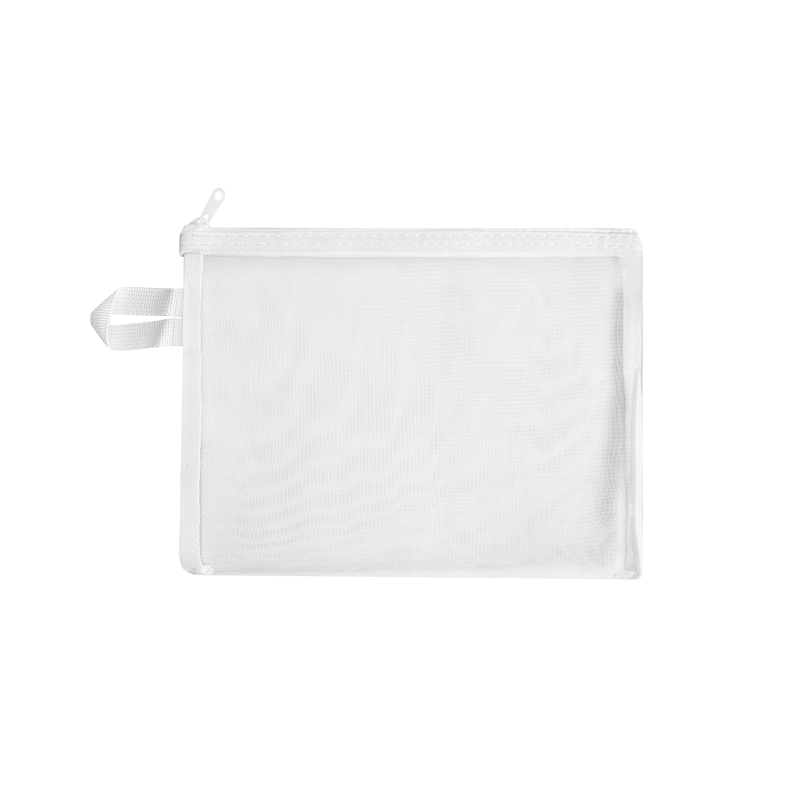 Kingdee A5 Minimalist Transparent Mesh Pencil Case File Bag Large Capacity Portable Exam Storage Bag for Students