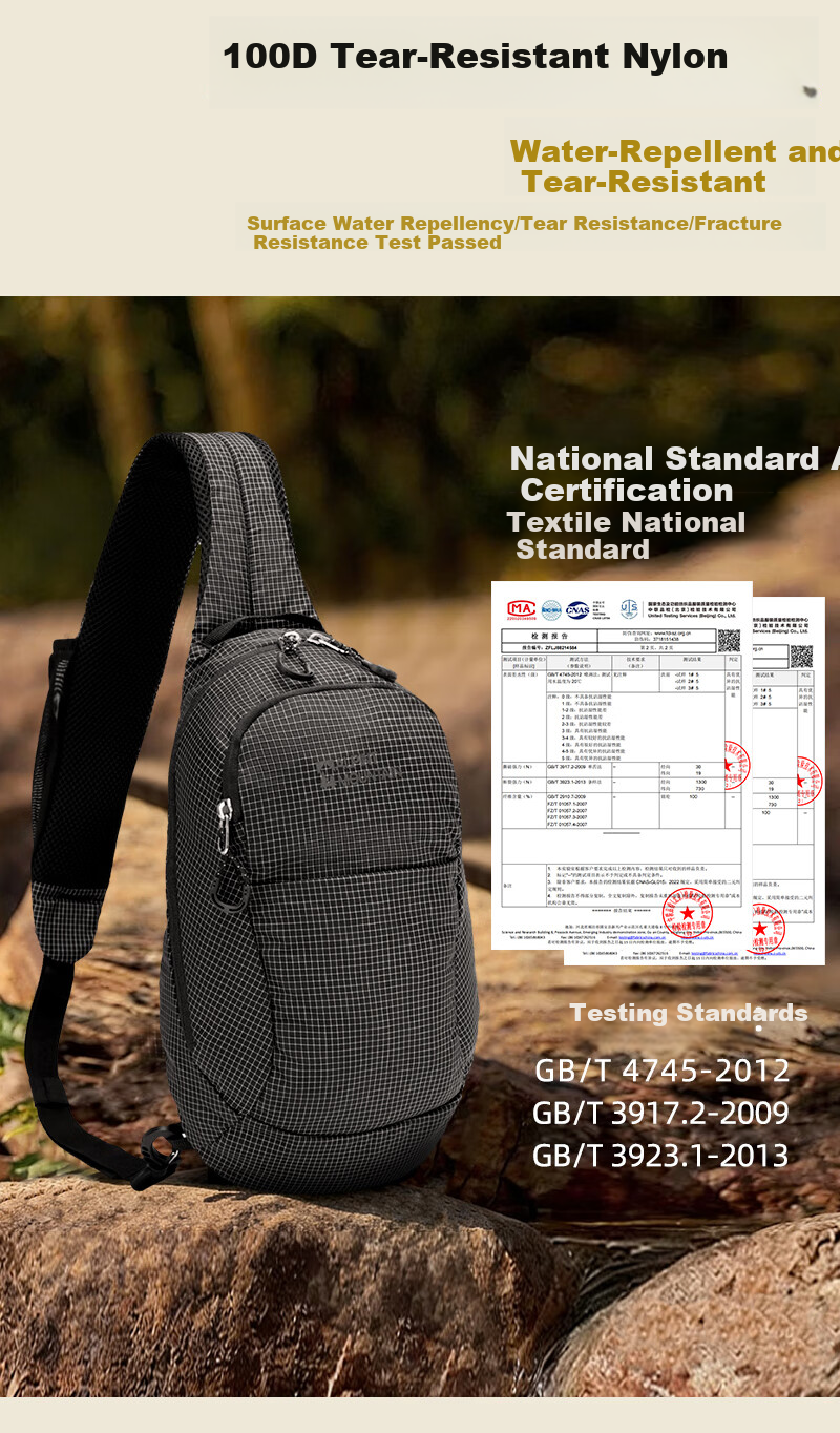 ALPINT MOUNTAIN Outdoor Trendy Crossbody Bag Chest Bag Shoulder Bag Small Backpack Large Capacity Casual Travel Cycling 4