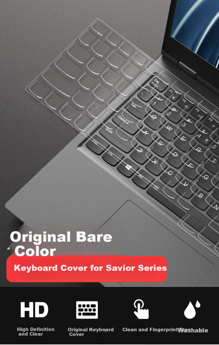 Aigo Keyboard Cover for Lenovo Legion Y9000P 2022, High Transparency Ultra-Thin TPU Invisible Keyboard Protector, Dustproof and Waterproof Laptop Keyboard Film 6