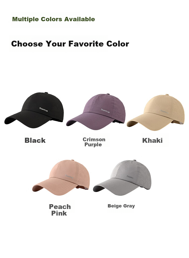 THANTRUE Women's Spring Summer Sun Protection Baseball Cap with Wide Brim, Stylish and Face-Slimming Sports Hat Y867 19