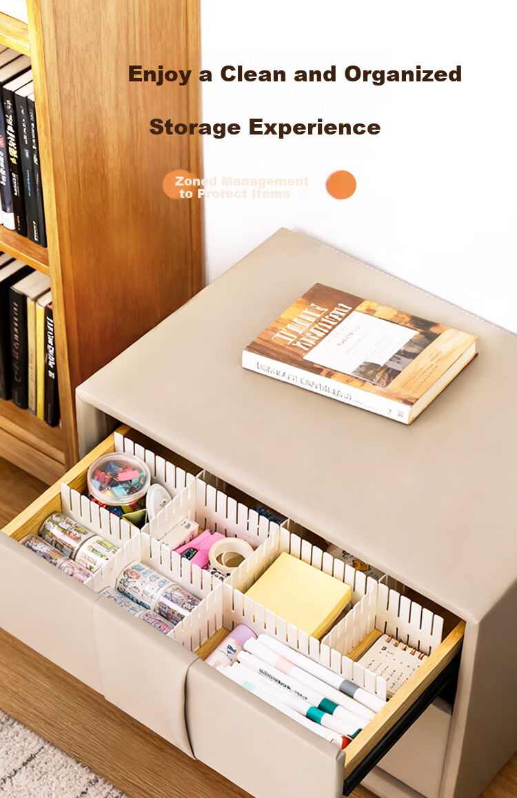 Vijian Plastic Drawer Divider Board Partition for Free Combination Underwear and Socks Storage Box Organizer Inserts 6