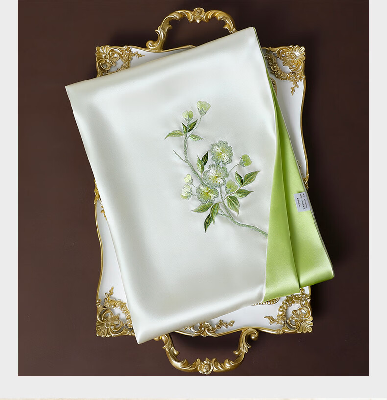 Hangsilu Silk Scarf for Women, Suzhou Embroidery Mulberry Silk Shawl, Birthday Gift, Holiday Present for Girlfriend, Mother, Elders, High-End 22