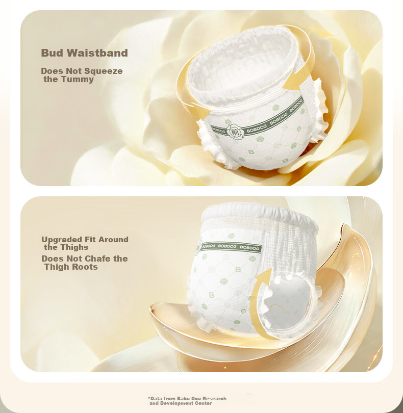 BOBDOG White Camellia Trial Pack L4 Diapers (8.5-11.5kg) Baby Newborn Lightweight Breathable Diapers 4