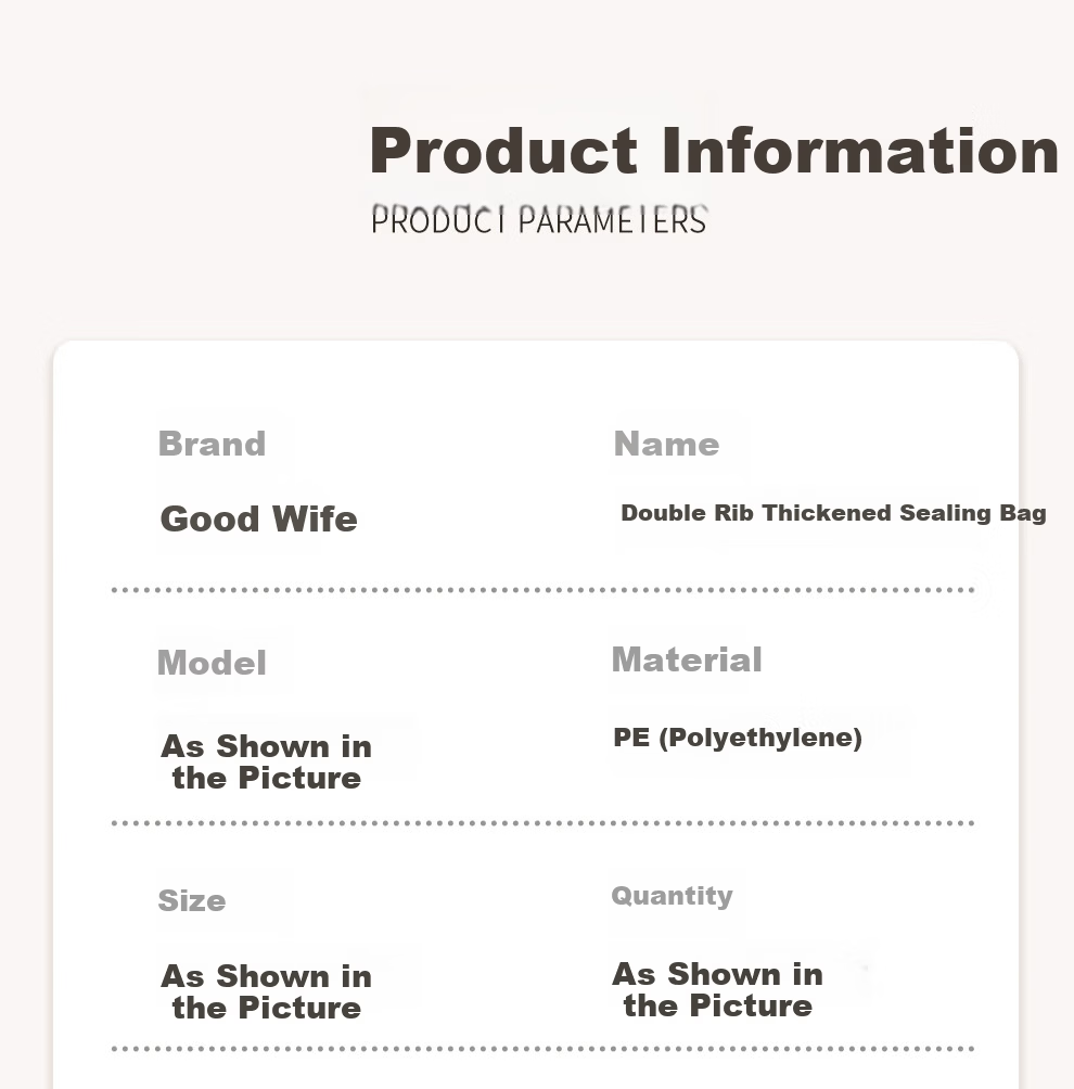 Good Wife Food Sealing Bags Small Size Stand-Up 40pcs Thickened Double-Strap Seal Fresh-Keeping Storage Freezer Bags 3