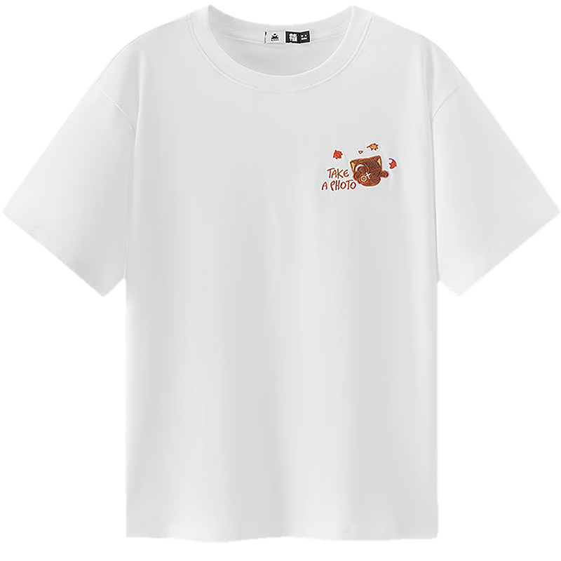 Semir Luo Xiaohei Short Sleeve T-Shirt Women Summer Moisture-Wicking Quick-Dry Cartoon Embroidered Drop Shoulder 2026 Top 109326100051