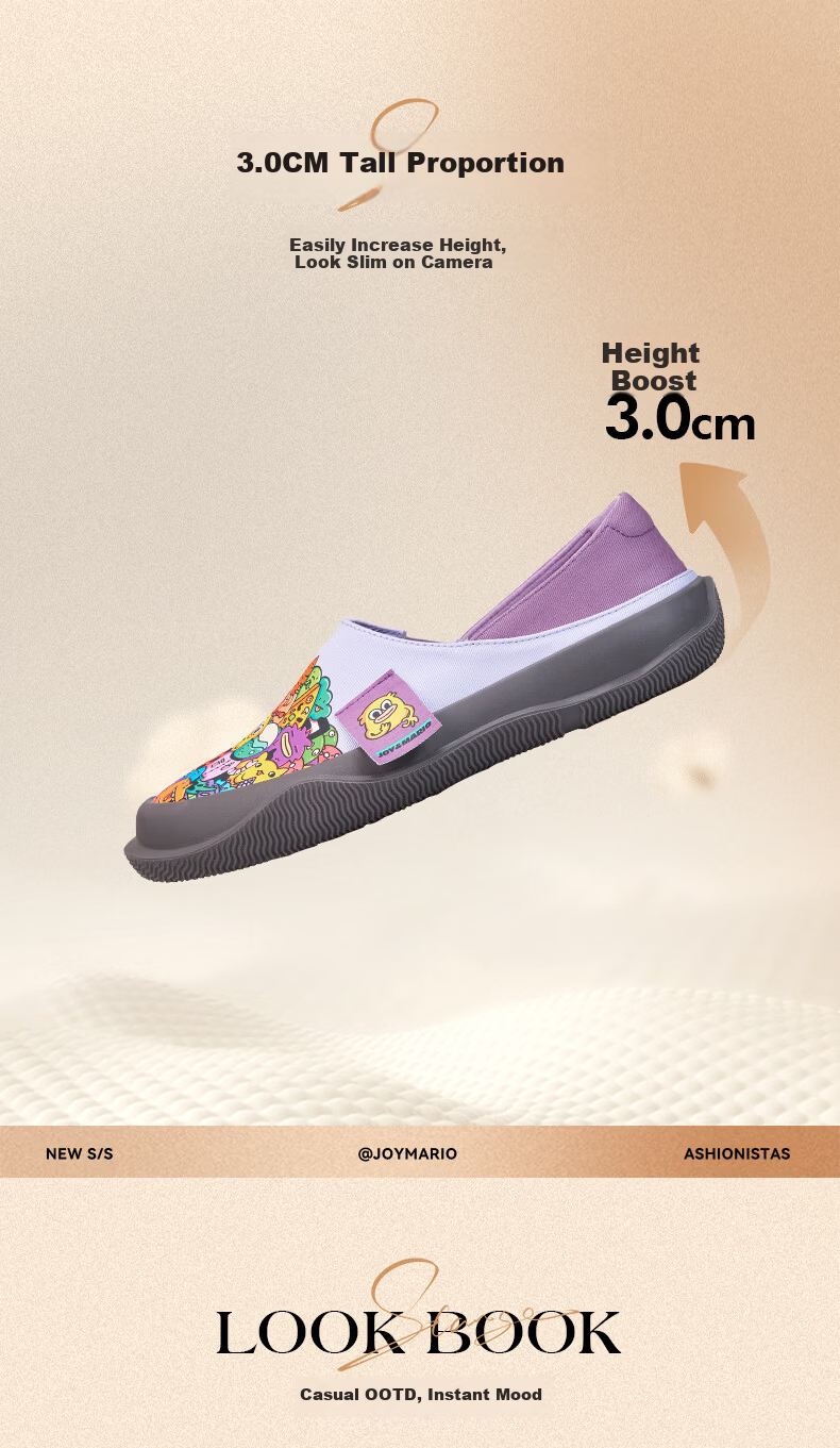 J&M Women's Loafers Flat Slip-On Graffiti Casual Commuter Canvas Shoes Purple Size 37 6