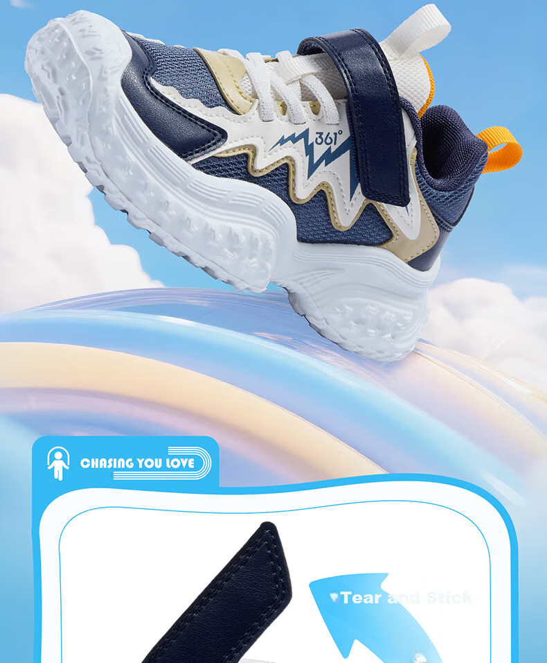 361° Kids Sports Shoes 2026 Spring Boys and Girls Toddler 3-7 Years Soft Elastic Durable Casual Running Shoes Purple Size 28 14