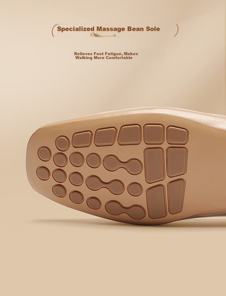 Le Saunda Solid Color Square Toe Lambskin Slip-On Loafers for Women 6T06805 Milk Tea Almond BEK 35 6
