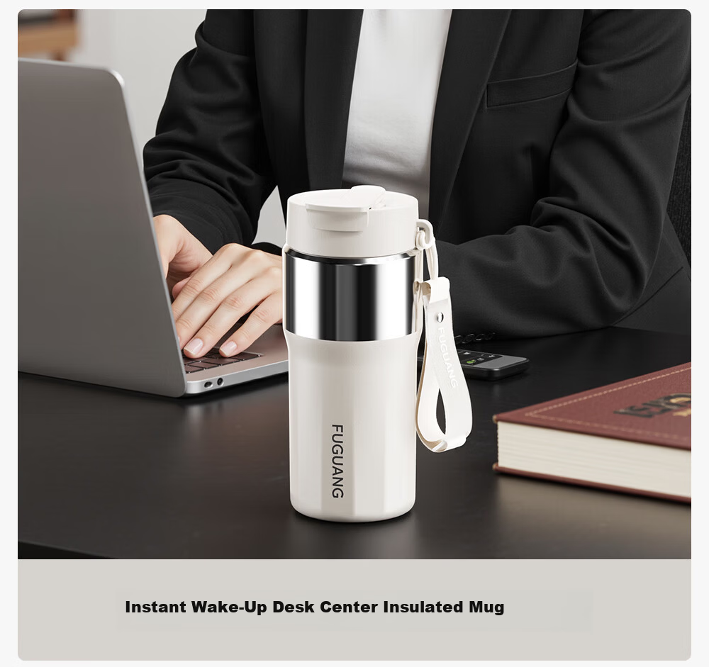 Fuguang Insulated Coffee Mug 316L Stainless Steel Water Bottle with Straw High-Quality Student Birthday Gift Cup for Men and Women 15