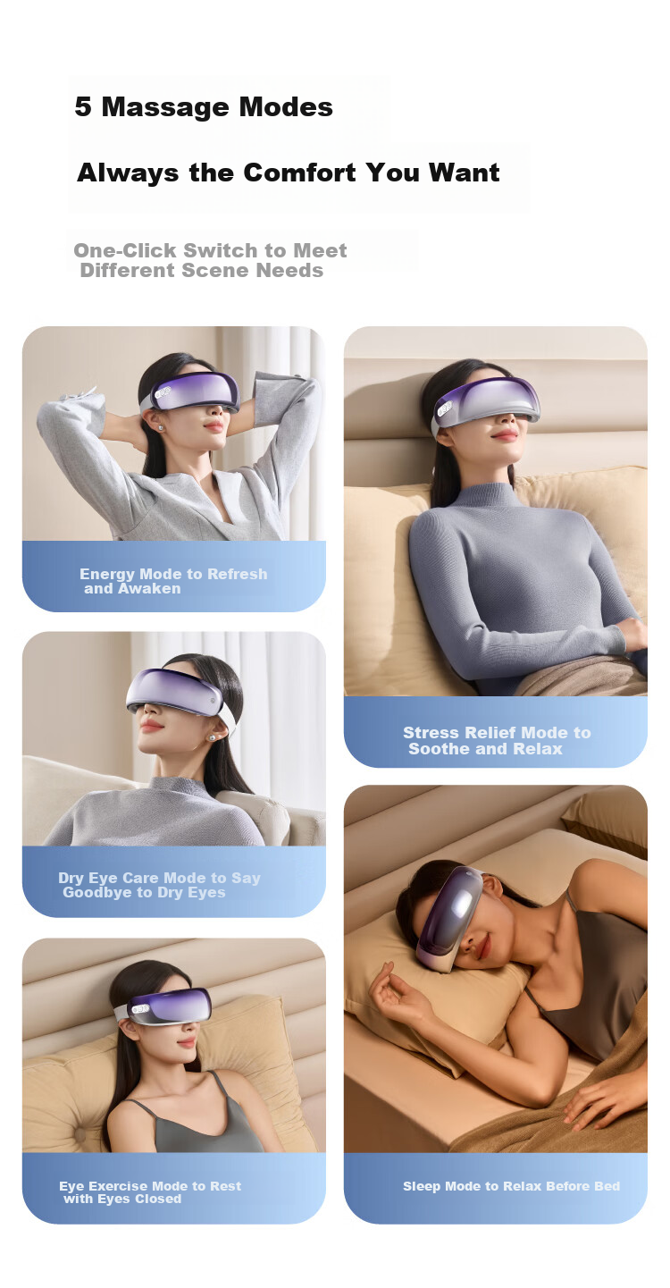 JD Original Eye Massager E7Zone, Quiet Airbag Eye Care Exercise, Visible Heat Therapy Eye Mask, Eye Massage Device for Children, Birthday Gift for Men And Women, Present for Mom on Mother's Day 10