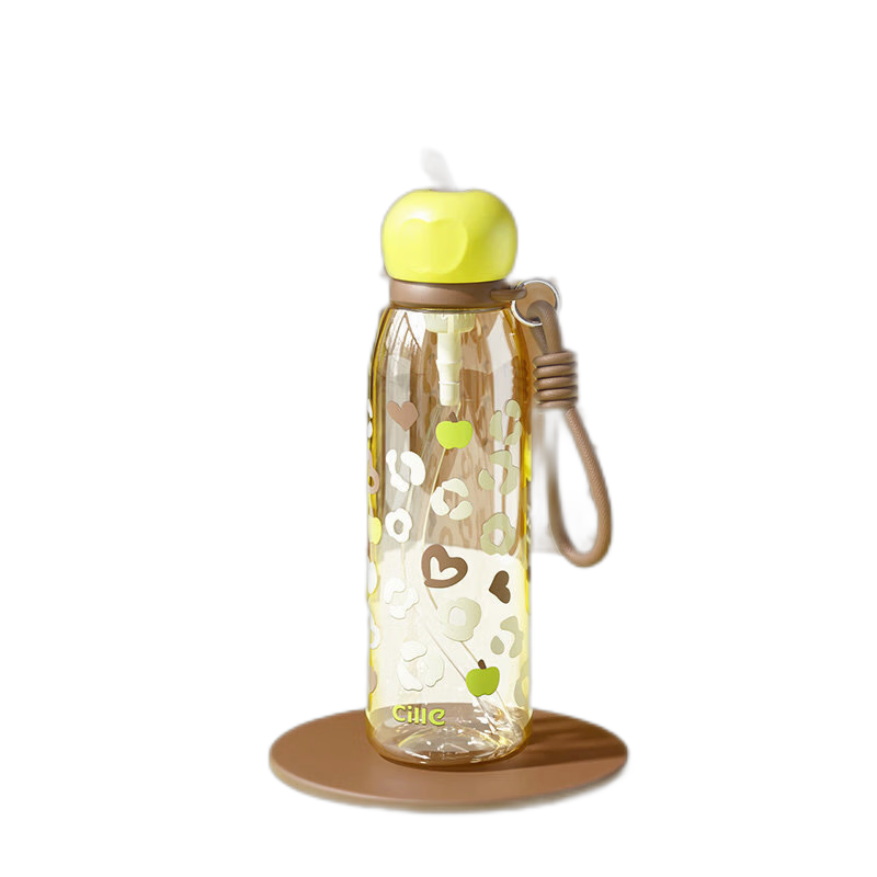 Cille Large Capacity Student Straw Cup Baby-Grade PPSU High Temperature Resistant Odorless Plastic Fitness Sports Straw Cup
